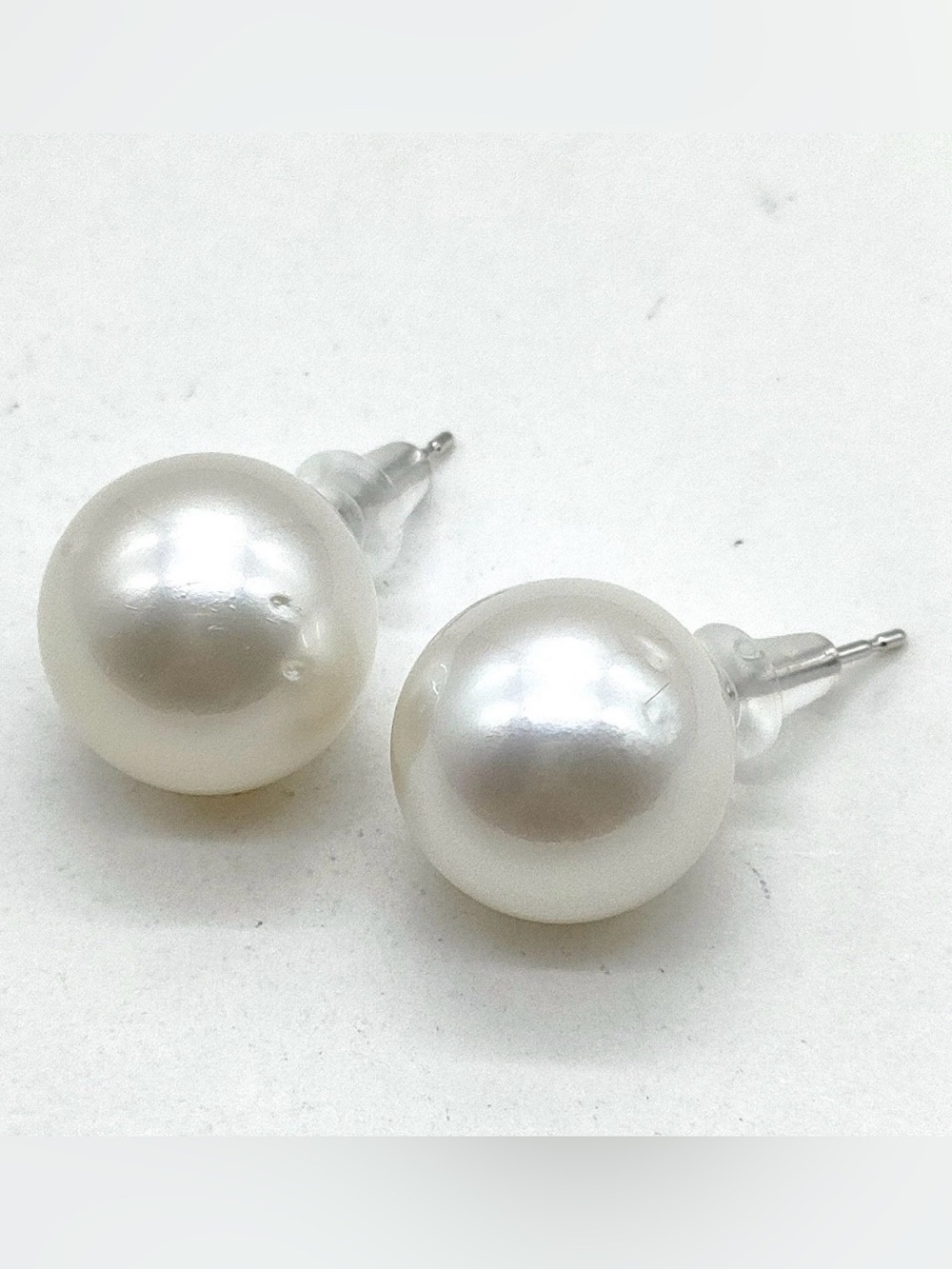 Authentic Pearl  18k White Gold Earrings